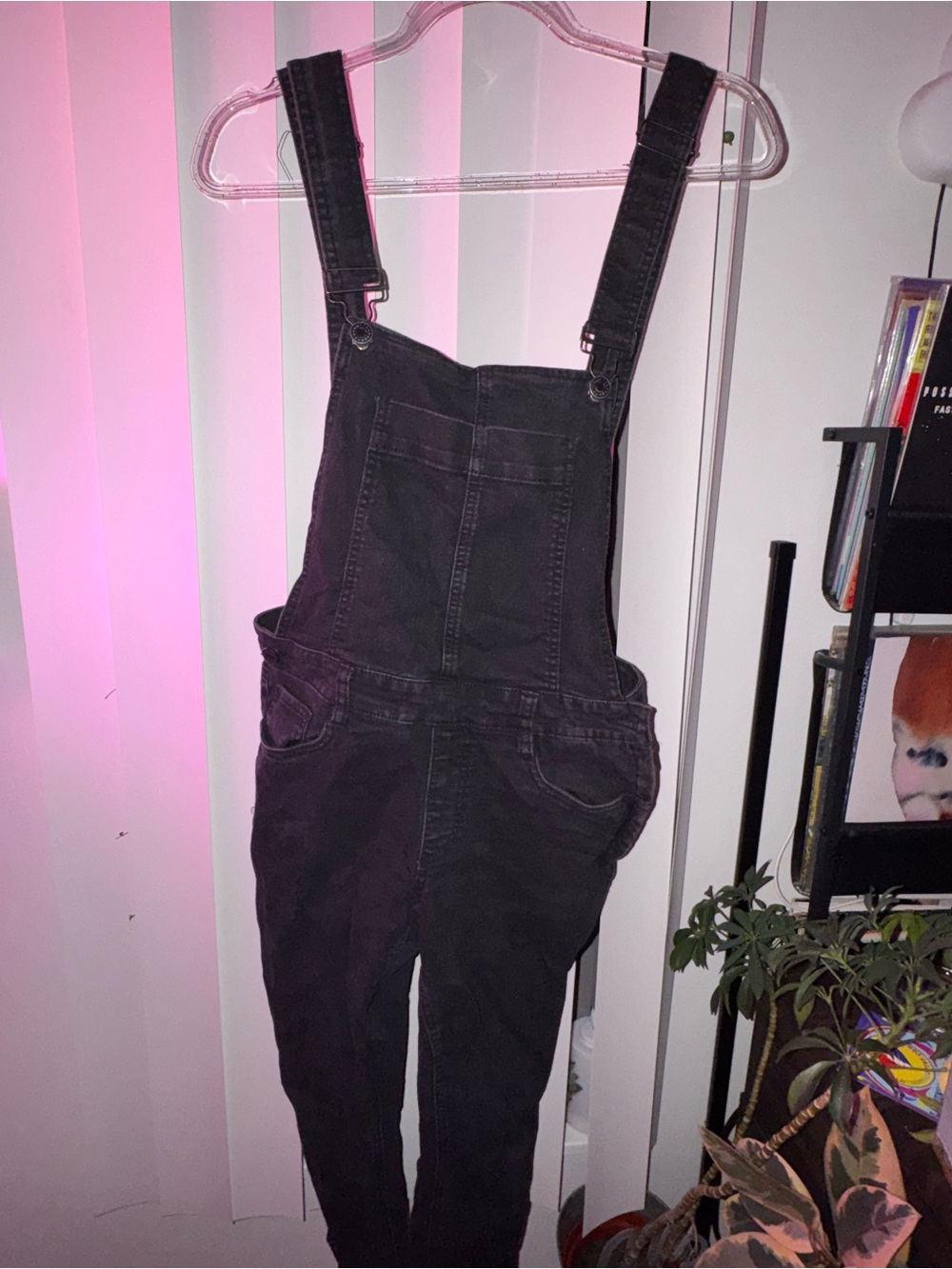 refuge Black Denim Bib Jumpsuit Overalls